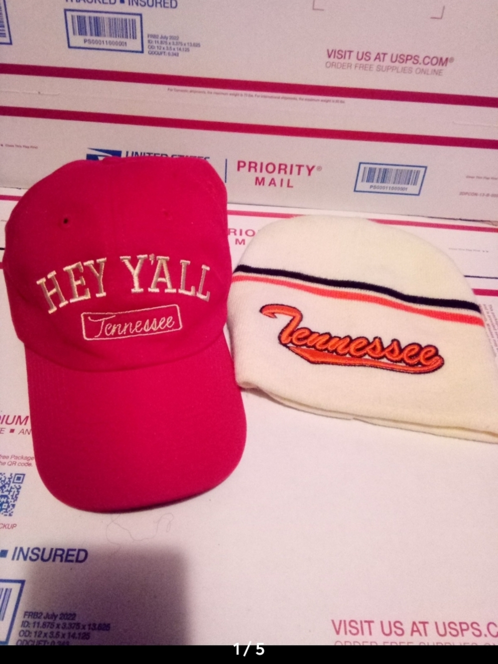 STARTER "HEY Y'ALL" Pink Baseball Cap + STARTER Tennessee White Beanie Duo